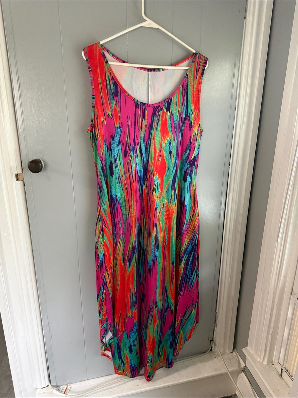 Vibrant Multicolor Sleeveless Maxi Dress